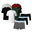 COMBO 10 PEÇAS LACOSTE 05 CAMISAS E 05 CUECAS BOX SÓ HOJE🔥